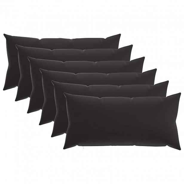 vidaXL Povlak na polštář 6 pcs HEERLEN Černá 40 x 70 cm Polyester