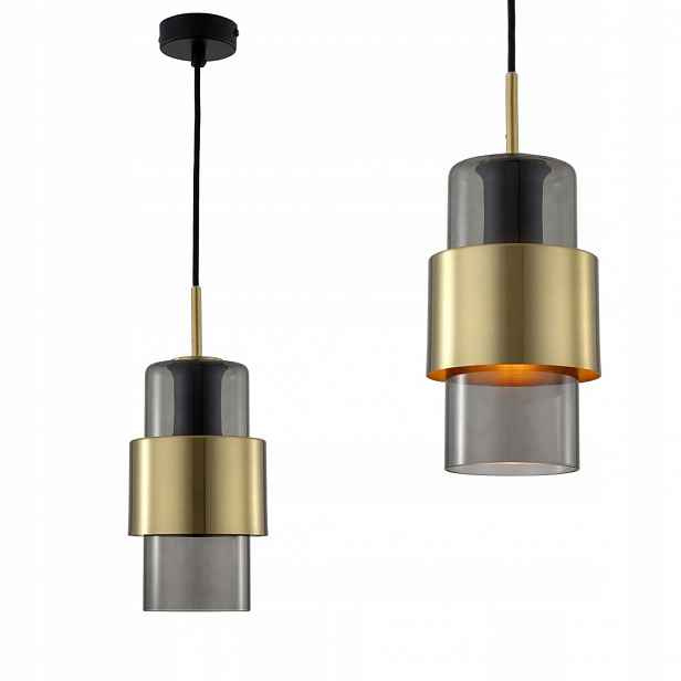 Závěsná lampa Miele ve stylu glamour, skleněné stínidlo typu tuba Light Prestige