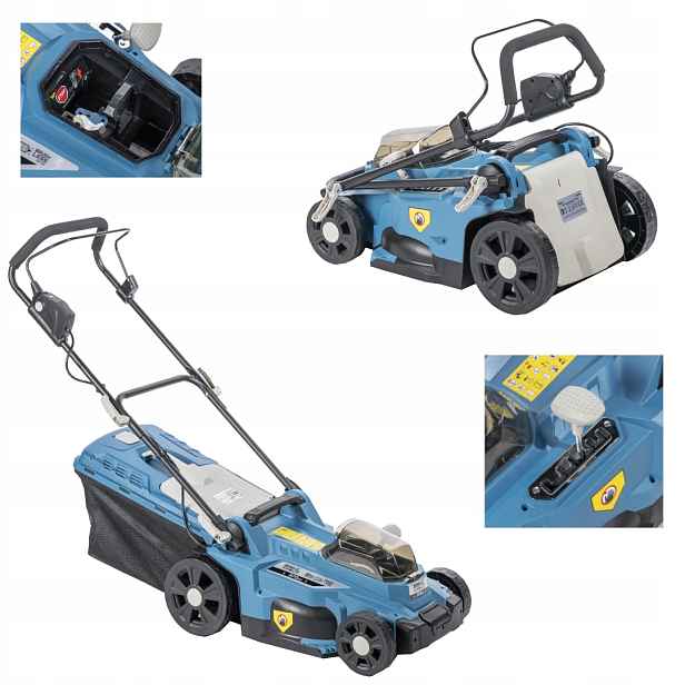 Bezkartáčová akumulátorová sekačka 2x18 V šířka 37 cm Dedra Sas DED7199