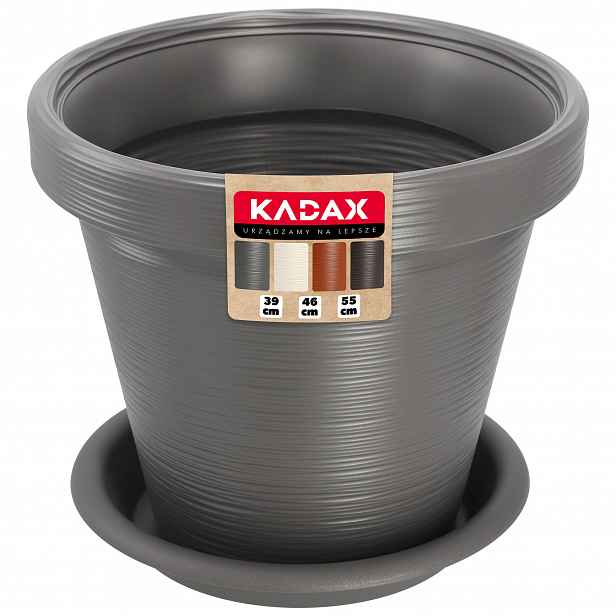 Květináč Květináč 55 cm Obal Na Rostliny Šedý Podstavec