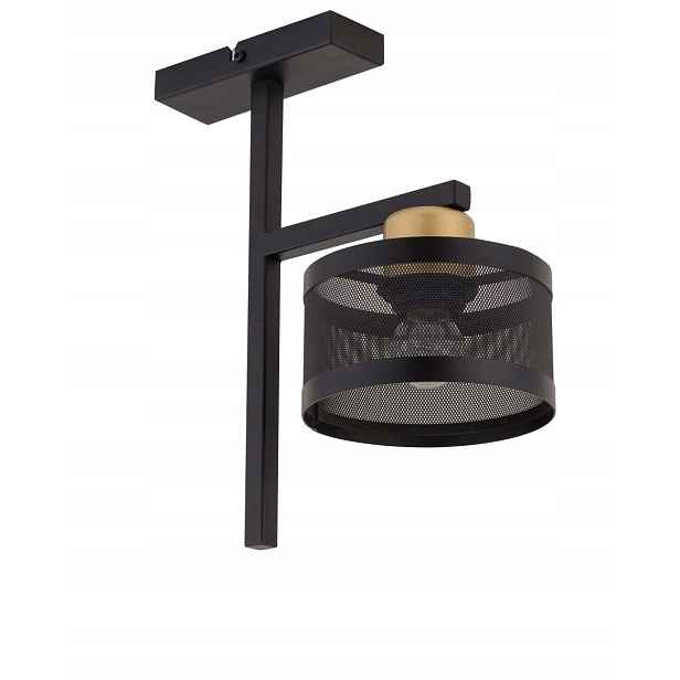 Stropní svítidlo černo-zlatá se stínítkem, 1xE27 15W, Sigma Lighting
