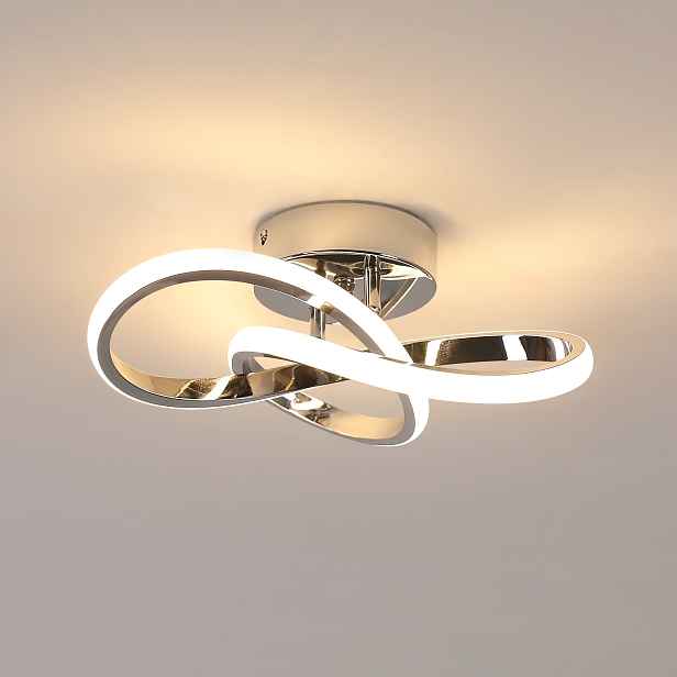 Stropní svítidlo lustr Led stropní chrom moderní do kuchyně 30W 3000K
