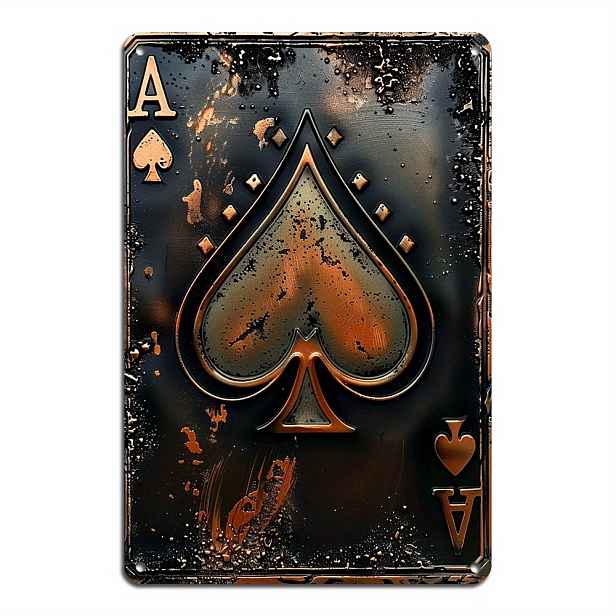 TEMU 1 ks kovové cedule ve vintage stylu s pokeru pro dekoraci stěn, vhodná do pokojů, domů, restaurací, barů, kaváren a garáží (8X12 palců 20X30 cm)