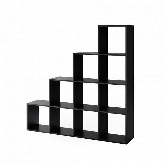 Vicco SCHODIŠŤOVÝ REGÁL Černá 142.5 x 140 cm