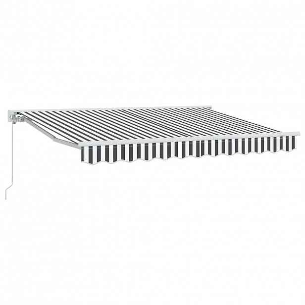 vidaXL Rám markýzy Antracitová a bílá 350 x 200 cm