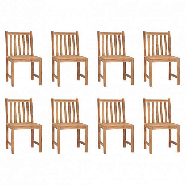 vidaXL Zahradní židle 8 ks masivní teak