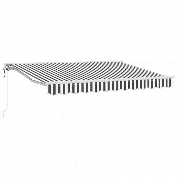 vidaXL Rám markýzy Antracitová a bílá 350 x 200 cm