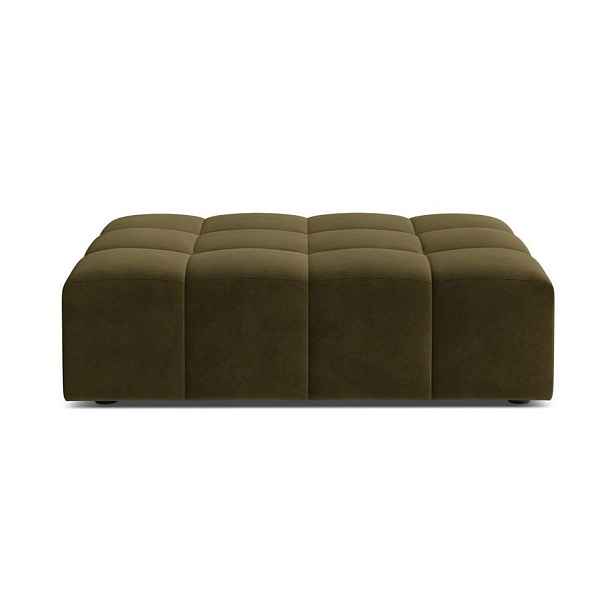Khaki sametová podnožka Chicago – Cosmopolitan Design