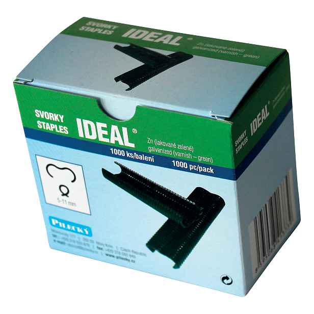 Svorky Ideal Zn + PVC zelené (1000 ks/bal.)