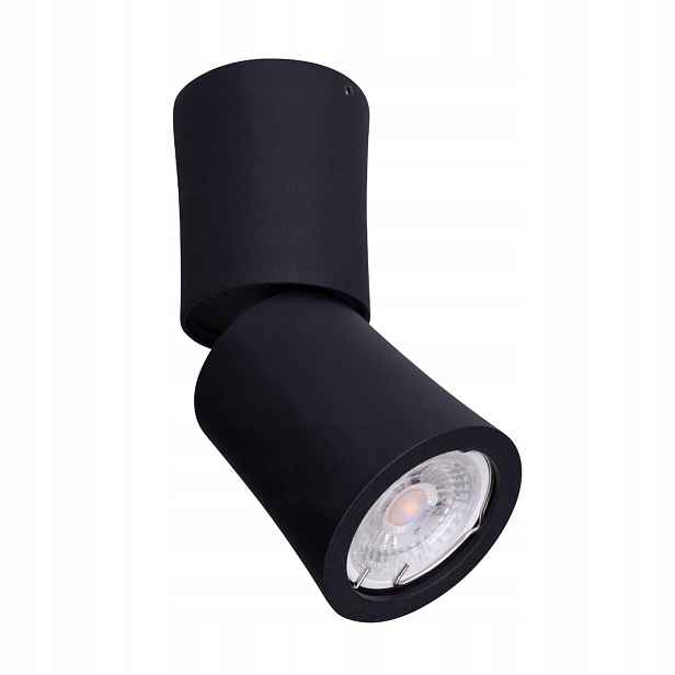 Černý stropní reflektor Dot 1xGU10 50W Maxlight s možností nastavení úhlu