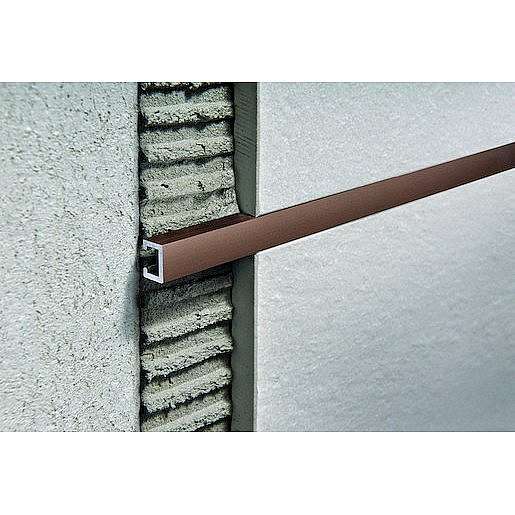 Lišta dekorační hliník elox copper délka 270 cm, výška 7 mm, šířka 10 mm, PLTPAR10