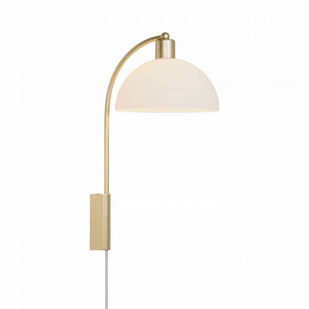 Nástěnná lampa Mosazná kovová Sklo Ellen Pohyblivá IP20 Kancelář Nordlux
