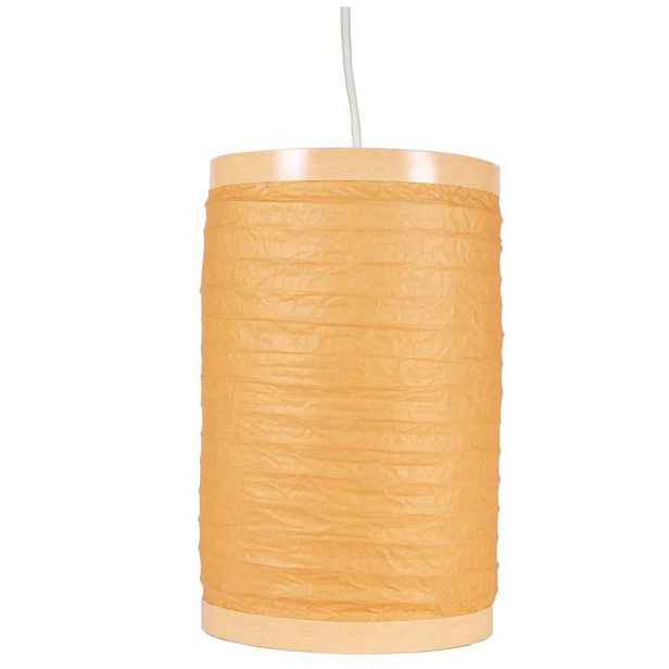 Papírová závěsná lampa oranžová 60W E27 Feng
