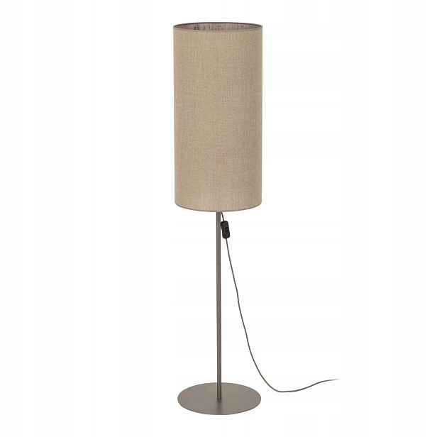 Stojací Lampa S Lněným Hnědým Stínítkem 1 X E27 133 CM Tk Lighting