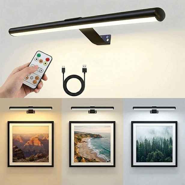 Bezdrátová Led lampa pro obrazy 32 cm akumulátor 4000 mAh s dálkovým ovládáním