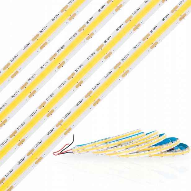 Led pásek Cob 12V 48W 2000LED 6500K Studená barva 8 mm 5 m Lumiled
