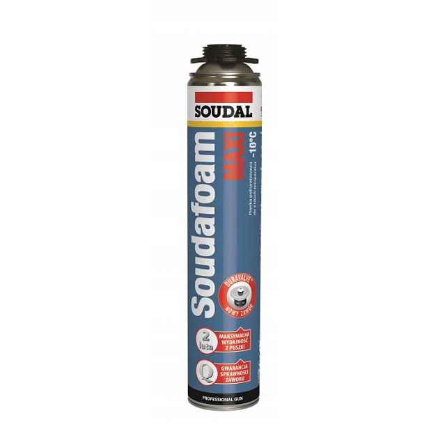 Montážní pěna Soudal Soudafoam Maxi Zima Do -10°C zimní pěna 870 ml