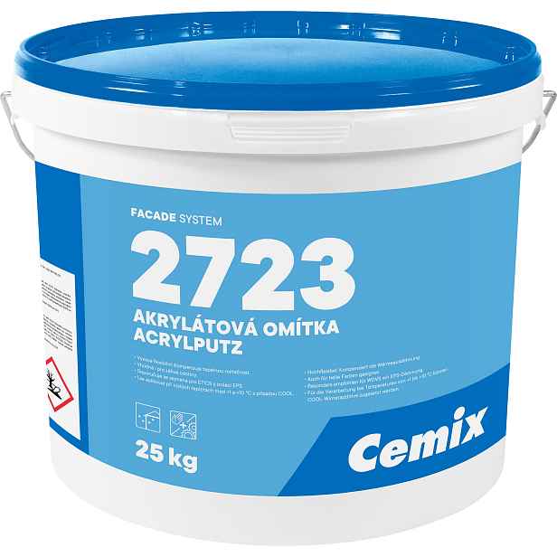 Omítka akrylátová Cemix 2723 rýhovaná 3 mm 25 kg