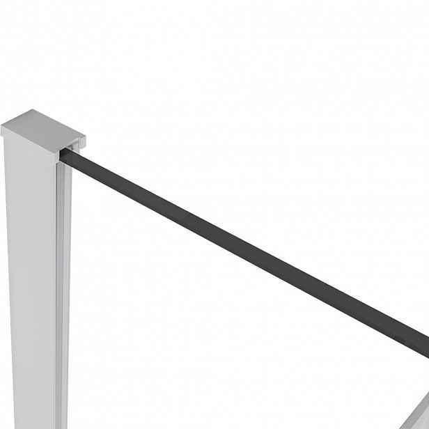 Profil pro sprchové zástěny Walk-in Onyx - 8 mm - bílá matná - 15 mm