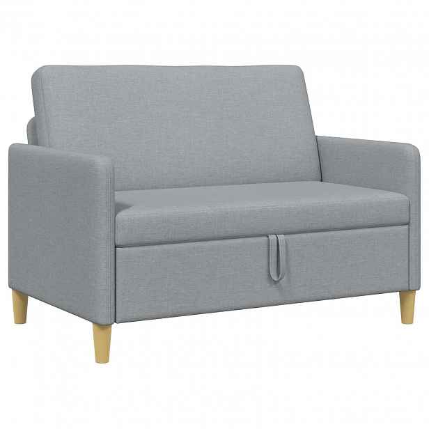vidaXL Sofa s úložným prostorem Světle šedá 122 x 78 x 87 cm Polyester