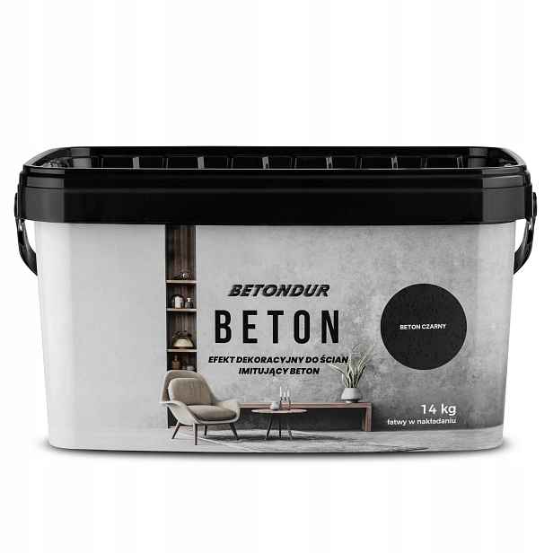 Betondur Beton dekorativní efekt na stěny, imitace betonu černý 14 kg