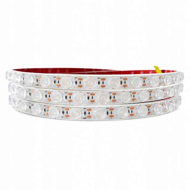 Led páska bílá neutrální optická čočka 24V 48LED/m 18W/m pro kazety