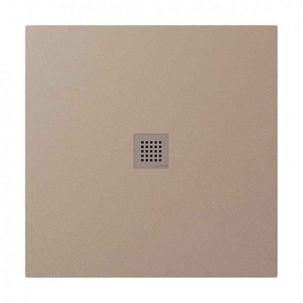 Sprchová vanička čtvercová Polysan Treneca 90x90 cm litý mramor béžová 84300.81