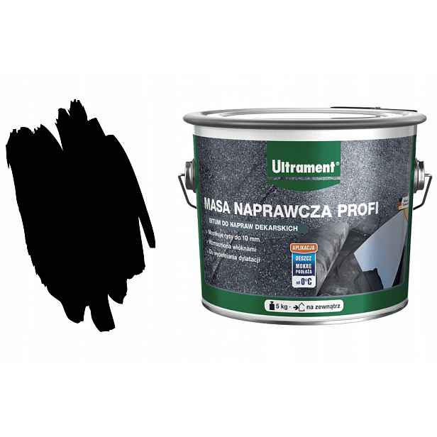 Ultrament Bitumenová opravná hmota Profi pro papuče a střechy 5 l