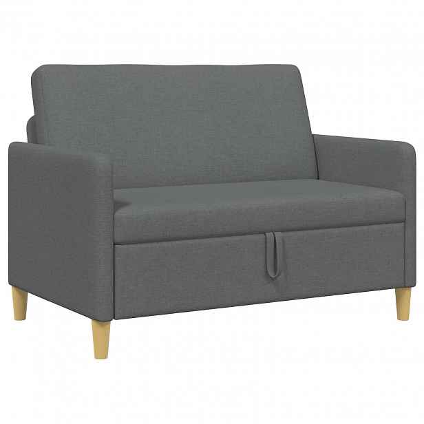 vidaXL Sofa s úložným prostorem Tmavě šedá 122 x 78 x 87 cm Polyester