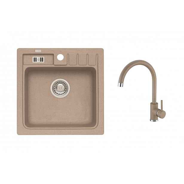 Alveus - Set dřezu Niagara 20 a baterie Kati, beige SETA25912