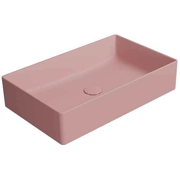 GSI KUBE X keramické umyvadlo na desku, 60x37cm, blush mat