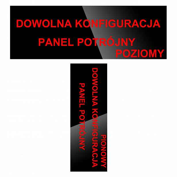 Skleněný Panel Trojitý Černý Libovolná Konfigurace Na Zakázku