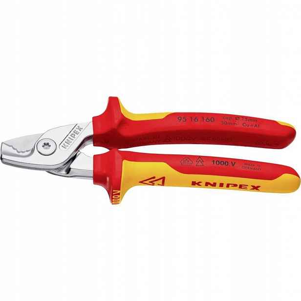 Izolované kleště na řezání kabelů Cu a Al StepCut Knipex 95 16 160 160mm