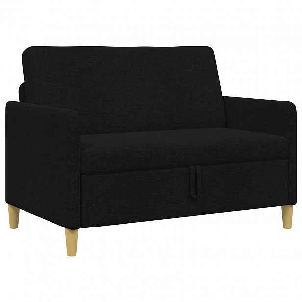 vidaXL Sofa s úložným prostorem Černá 122 x 78 x 87 cm Polyester