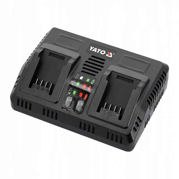 Dvojitá nabíječka Yato YT-828501 18V 2x4,5A Li-Ion rychlé nabíjení