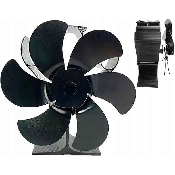 Krbový ventilátor napájený teplem 6 lopatek Krbový ventilátor