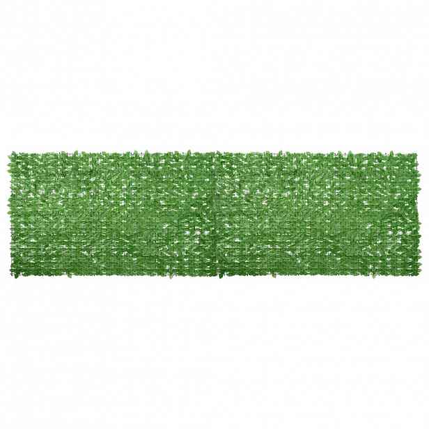 vidaXL Balkónová zástěna se zelenými listy 500 x 150 cm