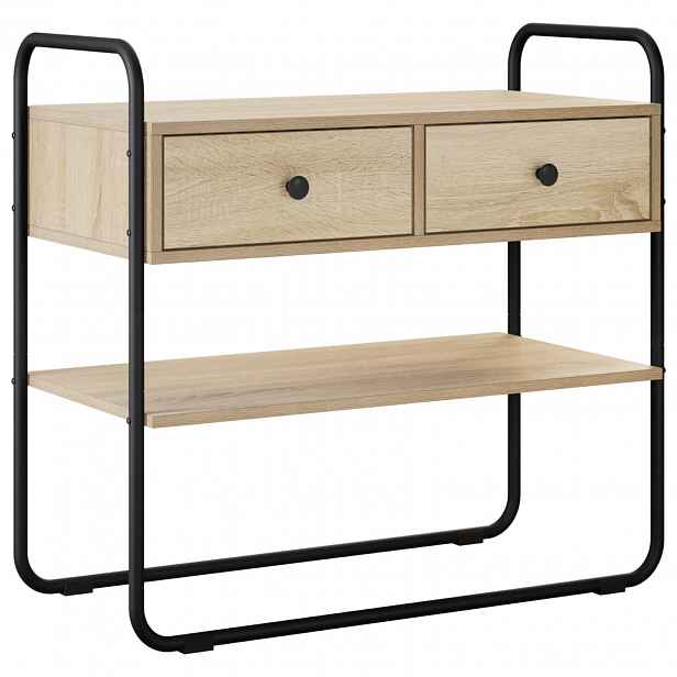 vidaXL Konzolový stolek Dub sonoma 80 x 40 x 75 cm Kompozitní dřevo