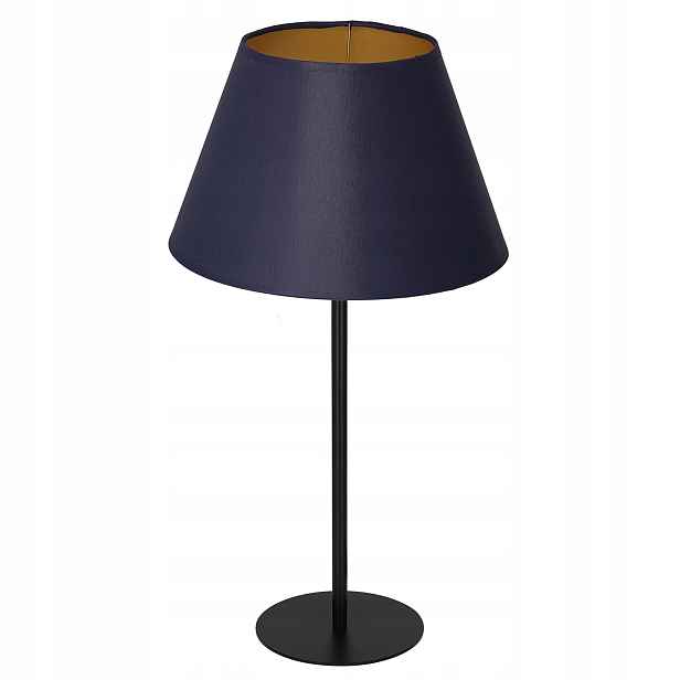 Luminex Arden stolní lampa černá 56 cm, tmavě modrá, kuželovité stínidlo