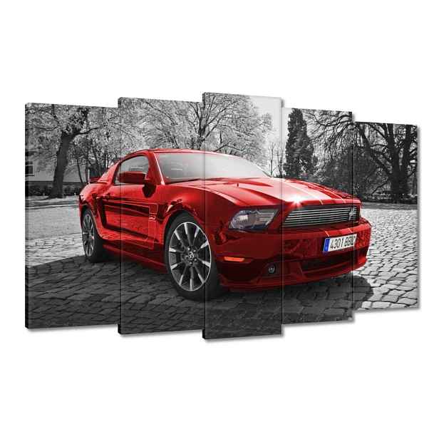 Obrazy 100x60 Červený Ford Mustang Usa
