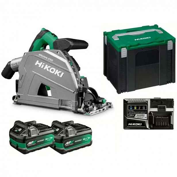 HiKOKI - 36V AKU ponorná pila 165 mm, 2x aku 2,5 Ah Li-Ion, nabíječka C3606DPAWVZ