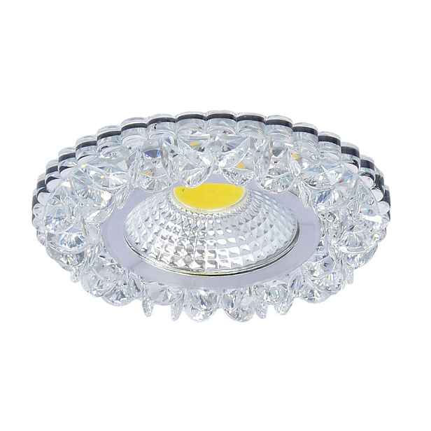 Kulaté stropní svítidlo, bezbarvé, LED, 5W, SAK-03