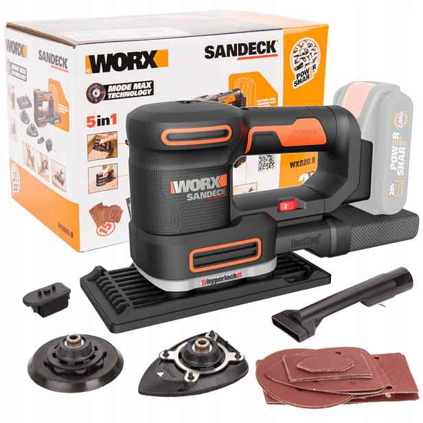 Multifunkční Bruska 20V 5v1 2,0Ah Regulace Rychlosti Worx WX820.9