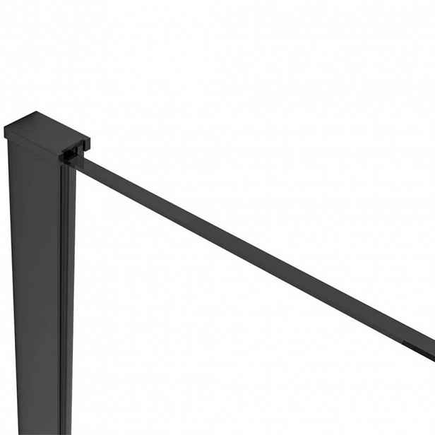 Profil pro sprchové zástěny Walk-in Onyx Half - 8 mm - černá matná - 15 mm