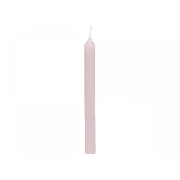 Růžová úzká svíčka Taper powder - Ø 1,2 *13cm / 2.5h Chic Antique