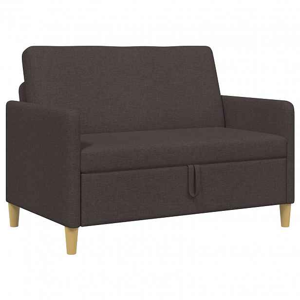 vidaXL Sofa s úložným prostorem Tmavě hnědá 122 x 78 x 87 cm Polyester