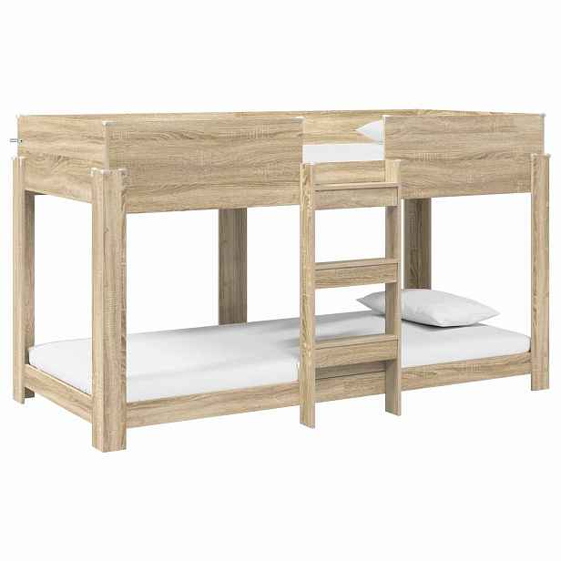 vidaXL Patrová postel pro děti Sonoma dub 80 x 200 cm Kompozitní dřevo