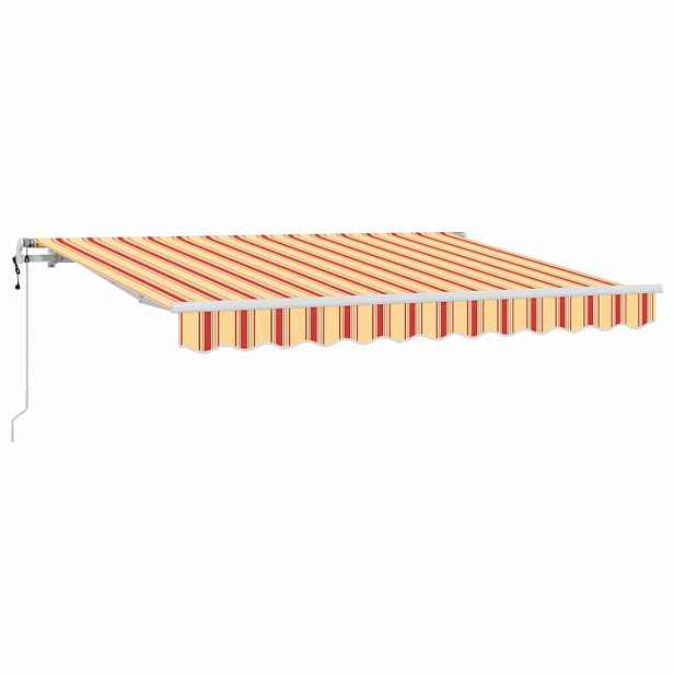 vidaXL Stahovací markýza Žlutá 350 x 200 cm textil