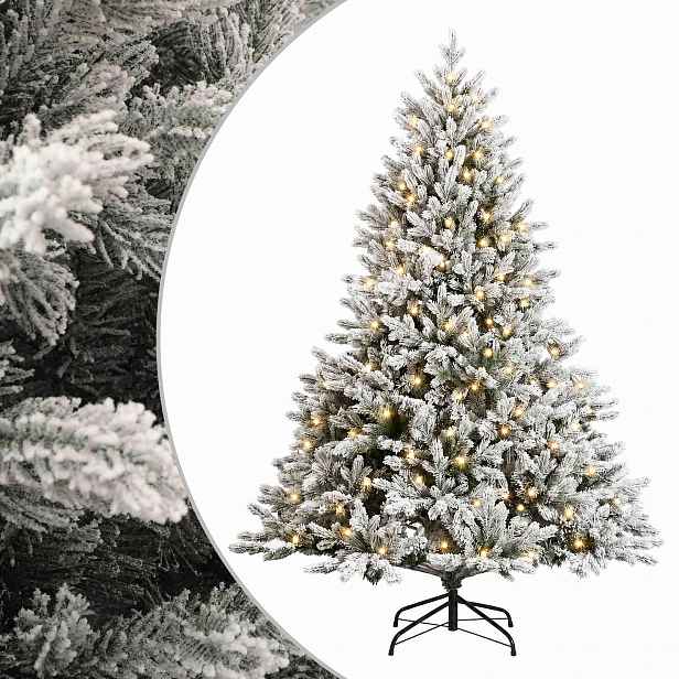 vidaXL Umělý Skládací Vánoční Strom 150 cm 150 LED Teplá bílá PE a PVC