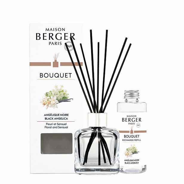 Maison Berger Paris Aroma difuzér Cube + náplň Černá Angelika 100 ml 7745